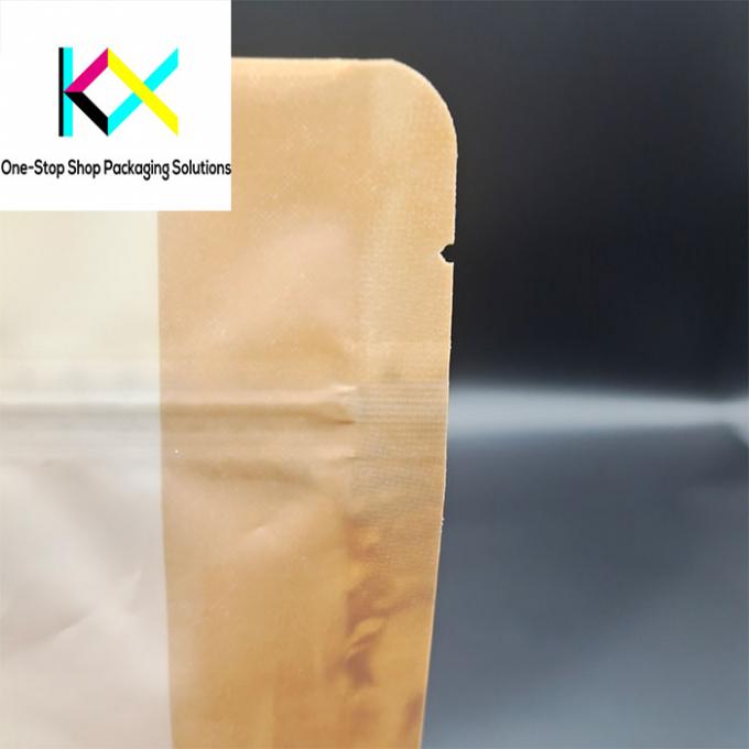 Специальное печать Kraft Stand Up Pouch с Ziplock Kraft бумажные кофейные пакеты 130-140um 2